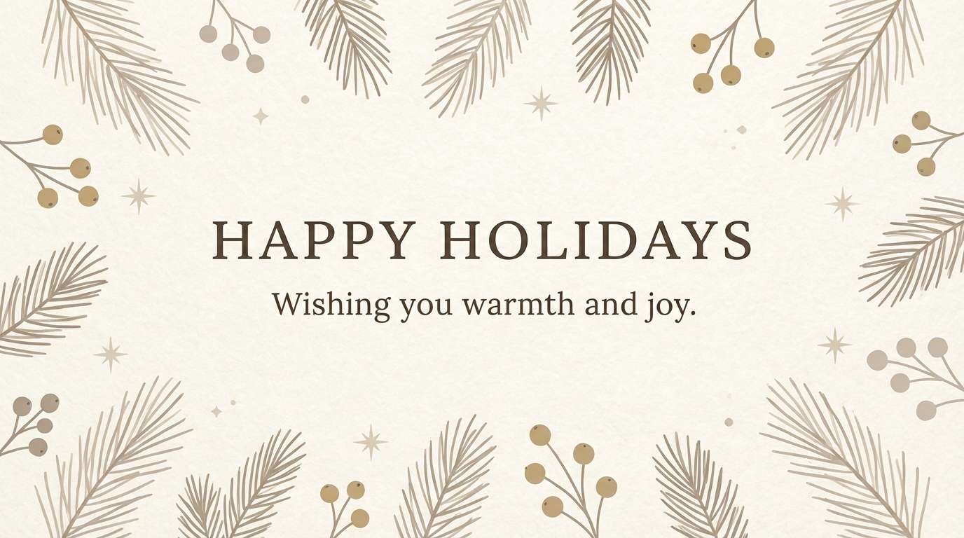 holiday email header neutral