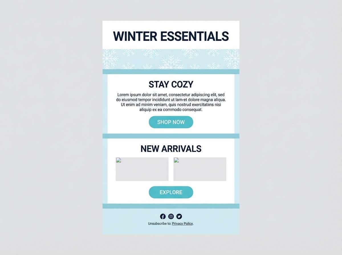 holiday email newsletter