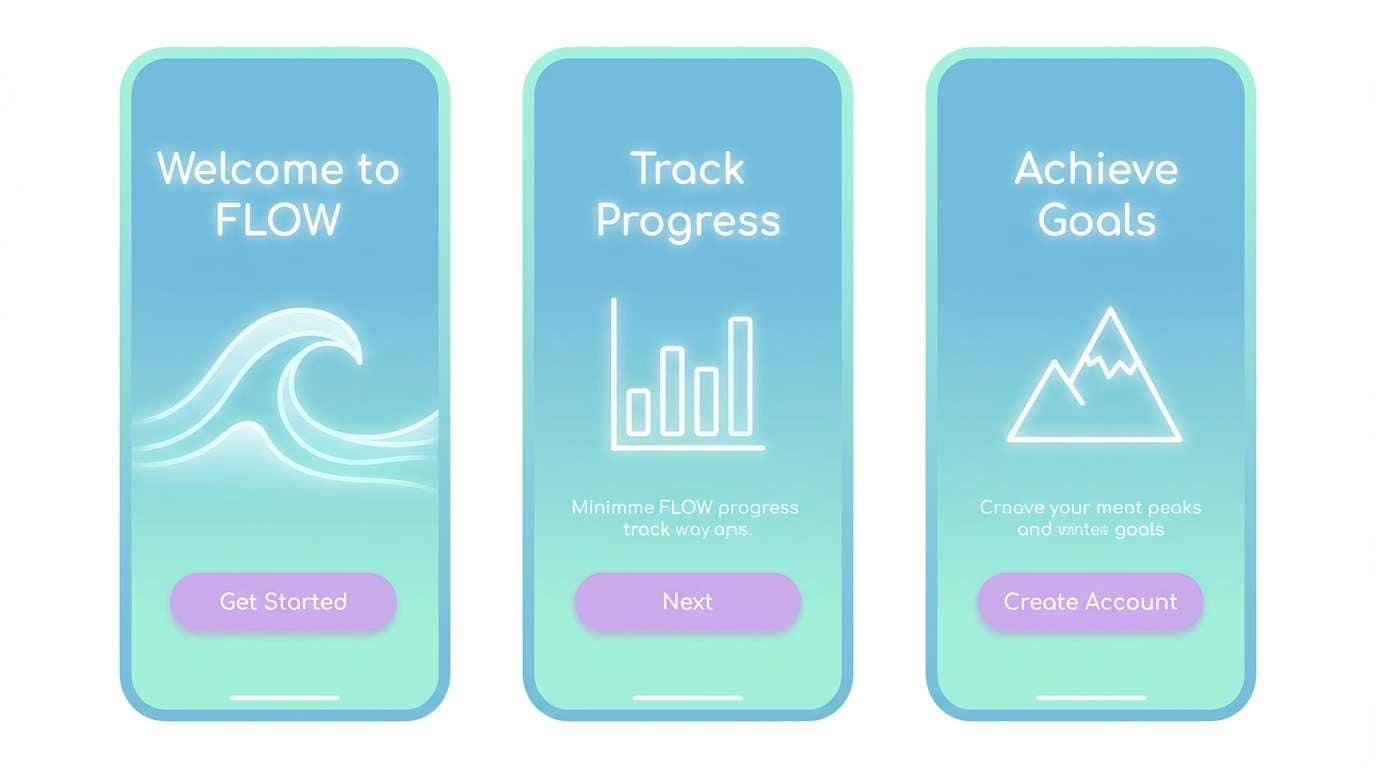 pastel onboarding ui screens