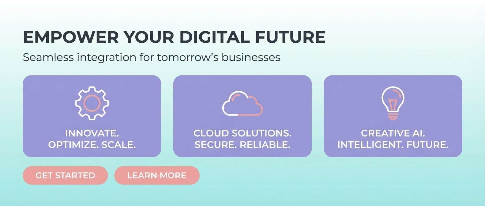 pastel saas hero banner