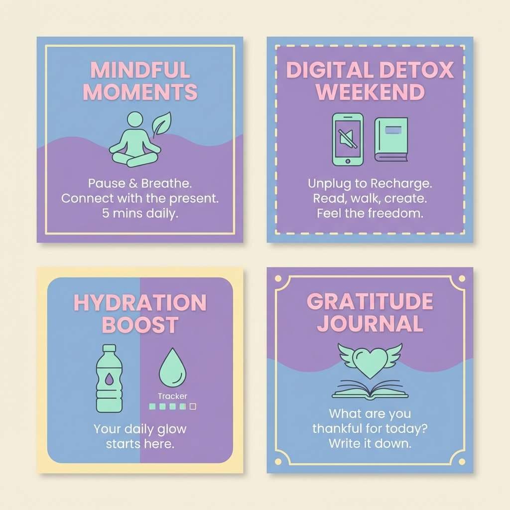 pastel wellness social post