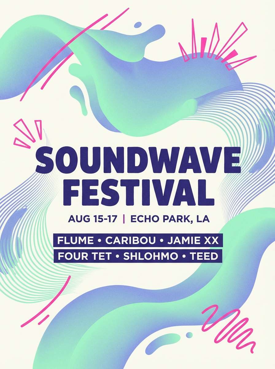 aurora themed festival poster