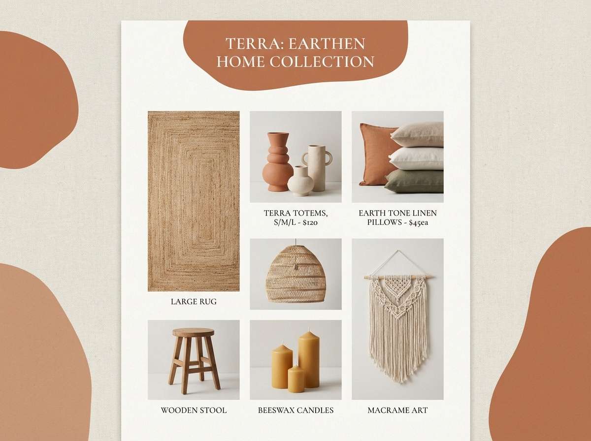 home decor catalog page