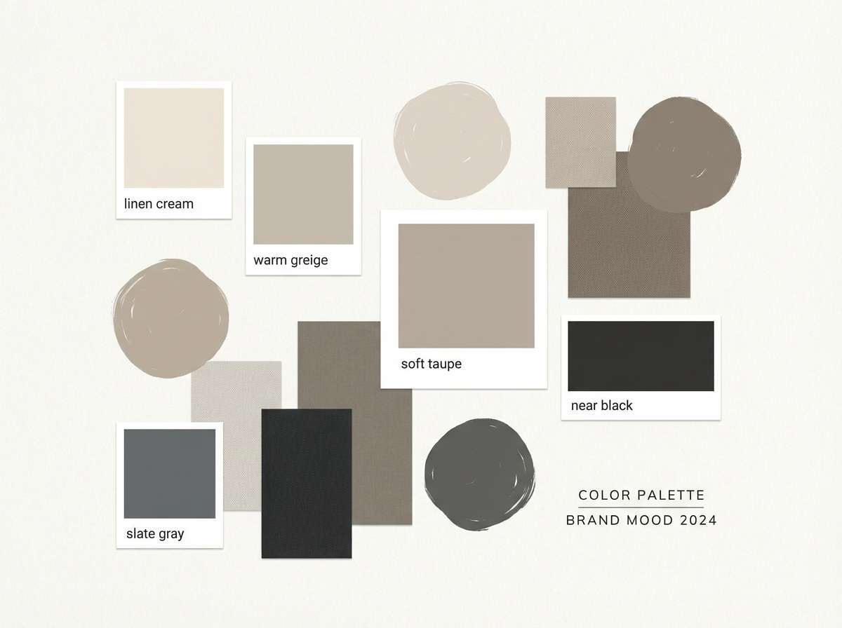 minimal mood board layout