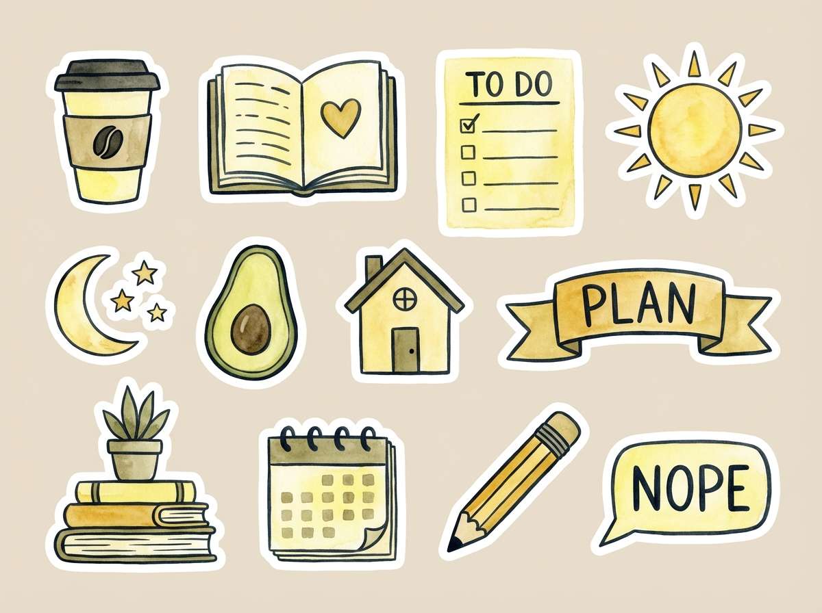 citrus planner stickers