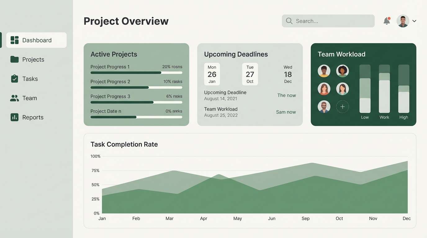 sage dashboard ui mockup