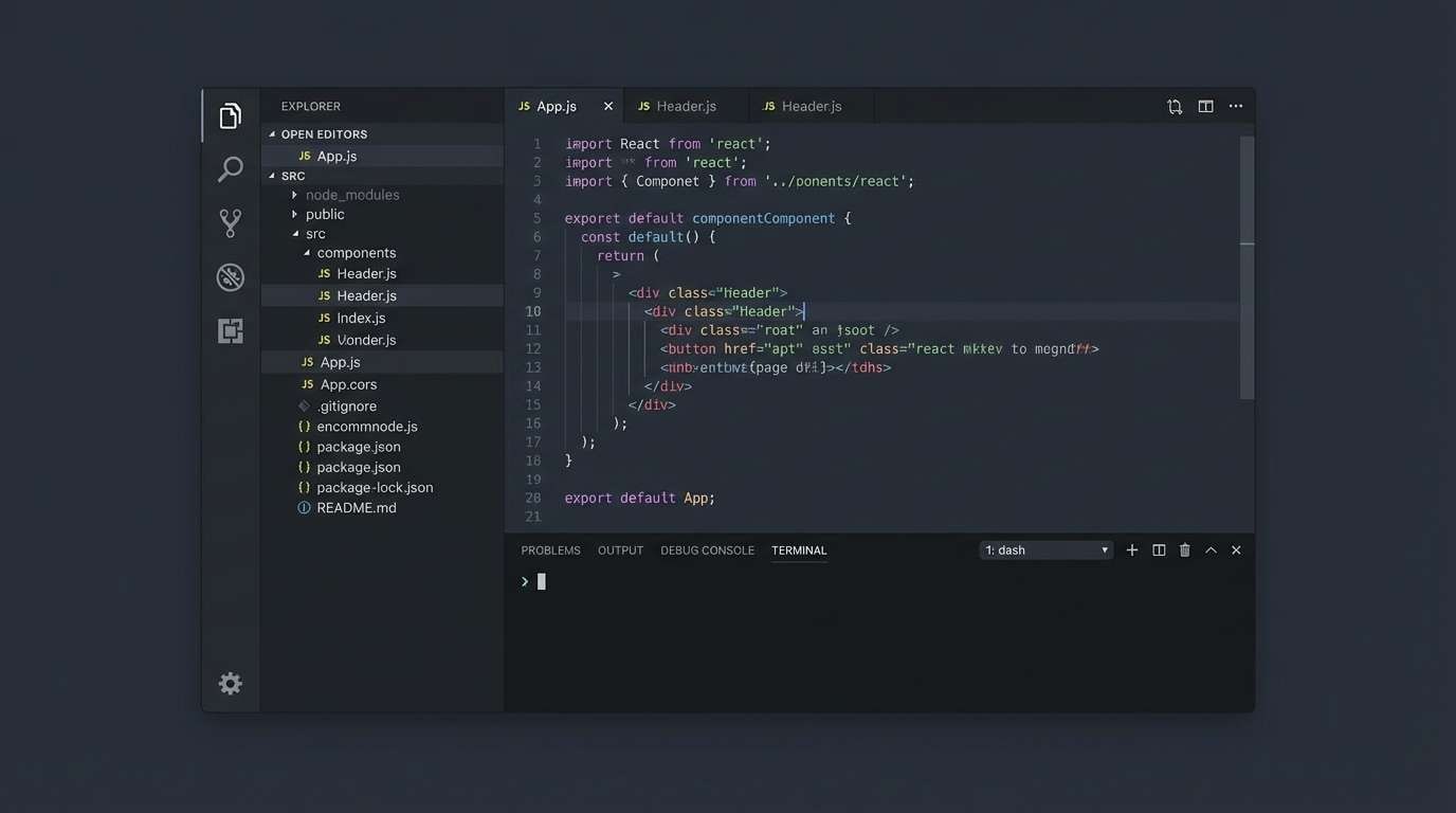 dark editor ui layout