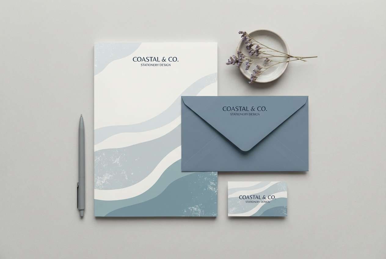 coastal stationery set