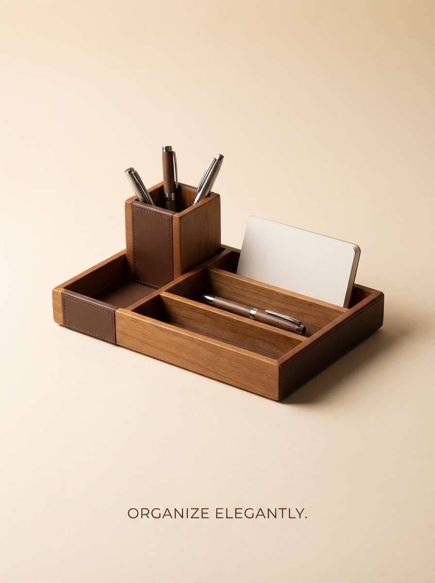 desk organizer studio shot