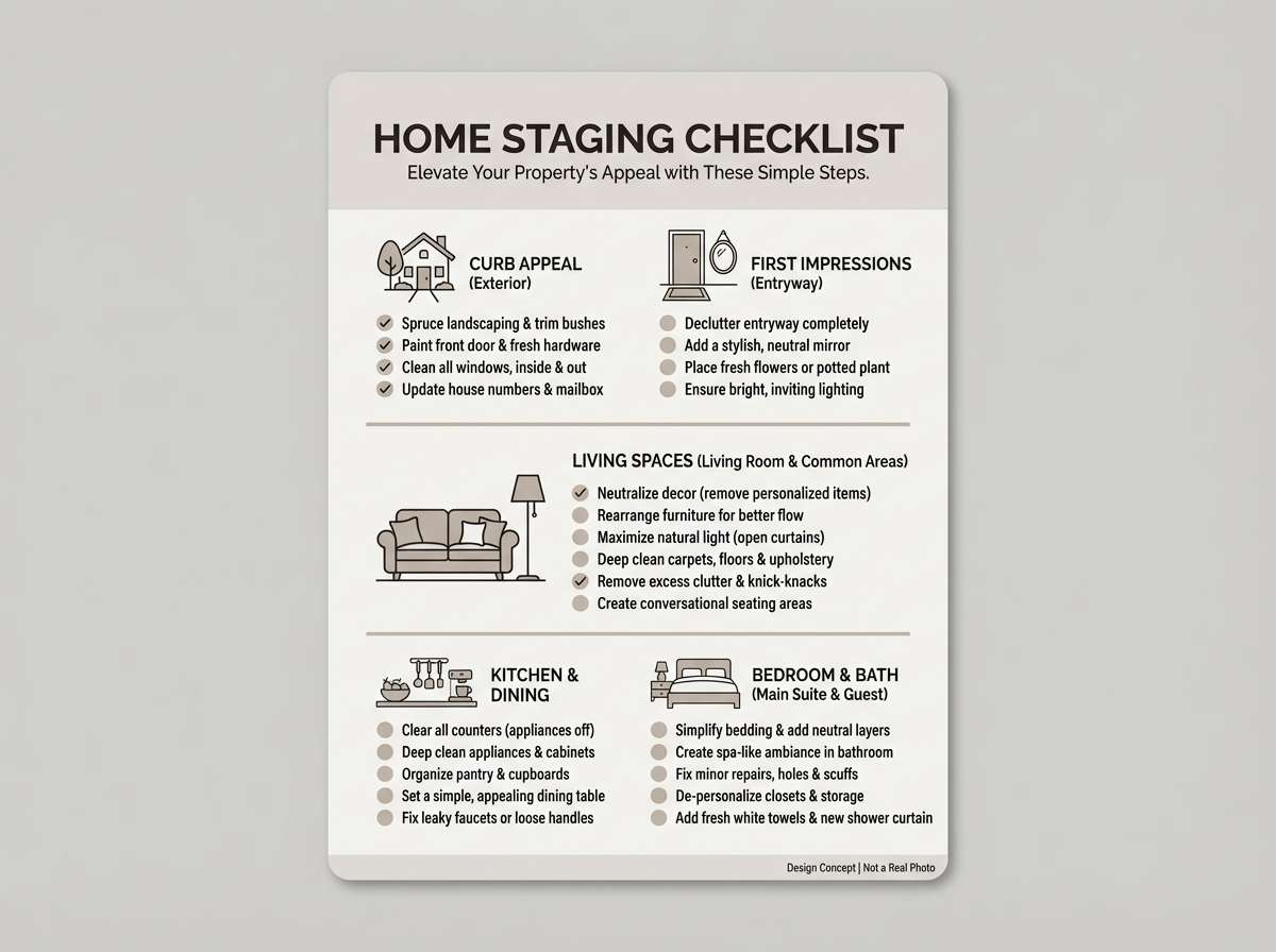 neutral home staging flyer