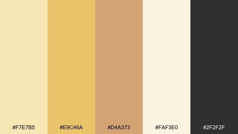 honey linen color palette with hex codes