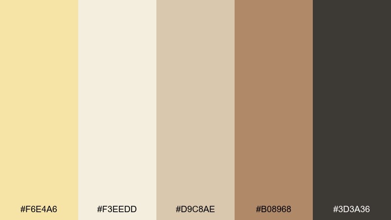 honey oat minimal color palette with hex codes