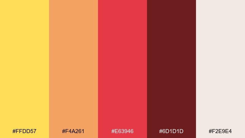 honey paprika color palette with hex codes