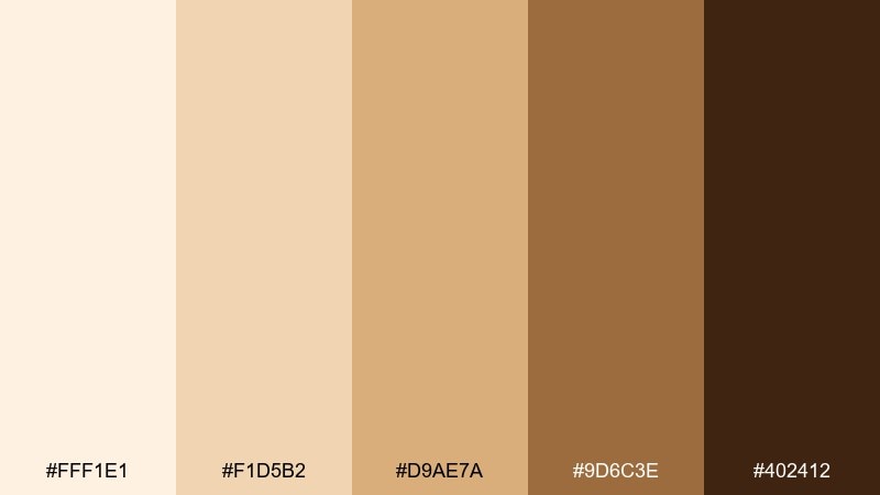 honey roast coffee cream color palette with hex codes