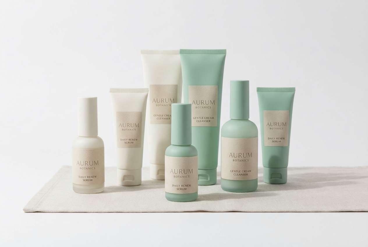 minimal skincare packaging mockup