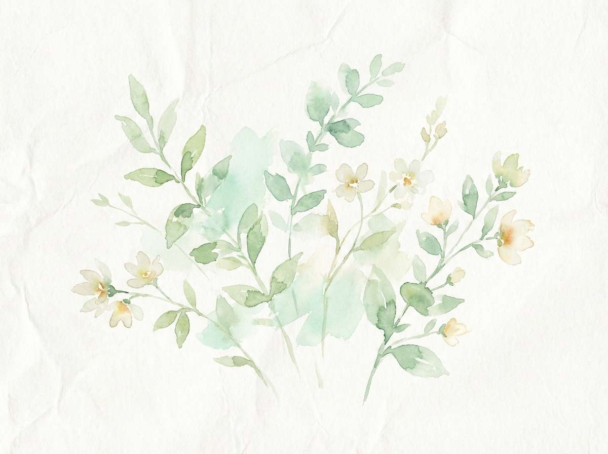 watercolor botanical sprigs