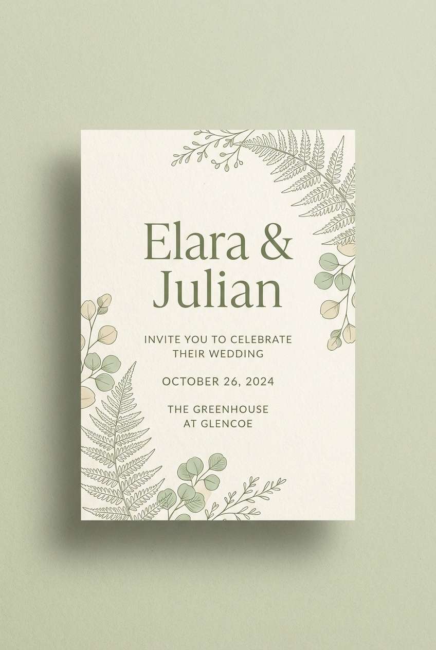 garden wedding invitation