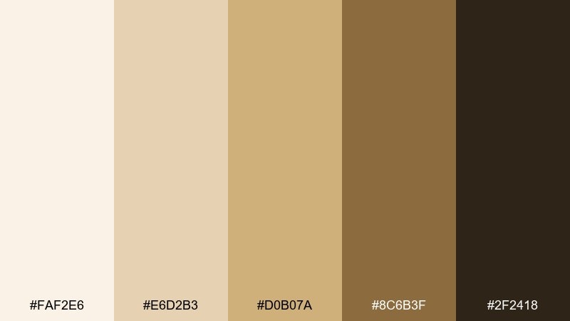 honeyed linen color palette with hex codes