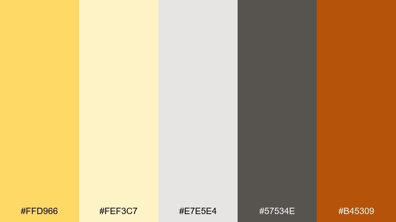 honeyed linen supernova color palette with hex codes