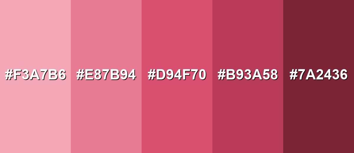 shades and variations of honeysuckle-color