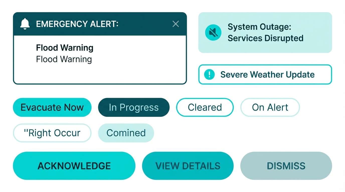 emergency alert ui components