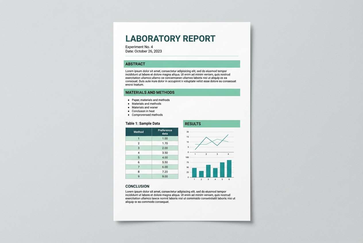 lab report template layout