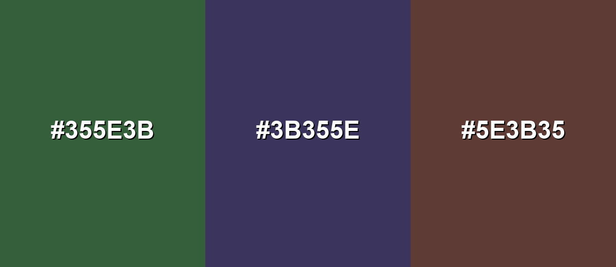 triadic combinations of hunter-green