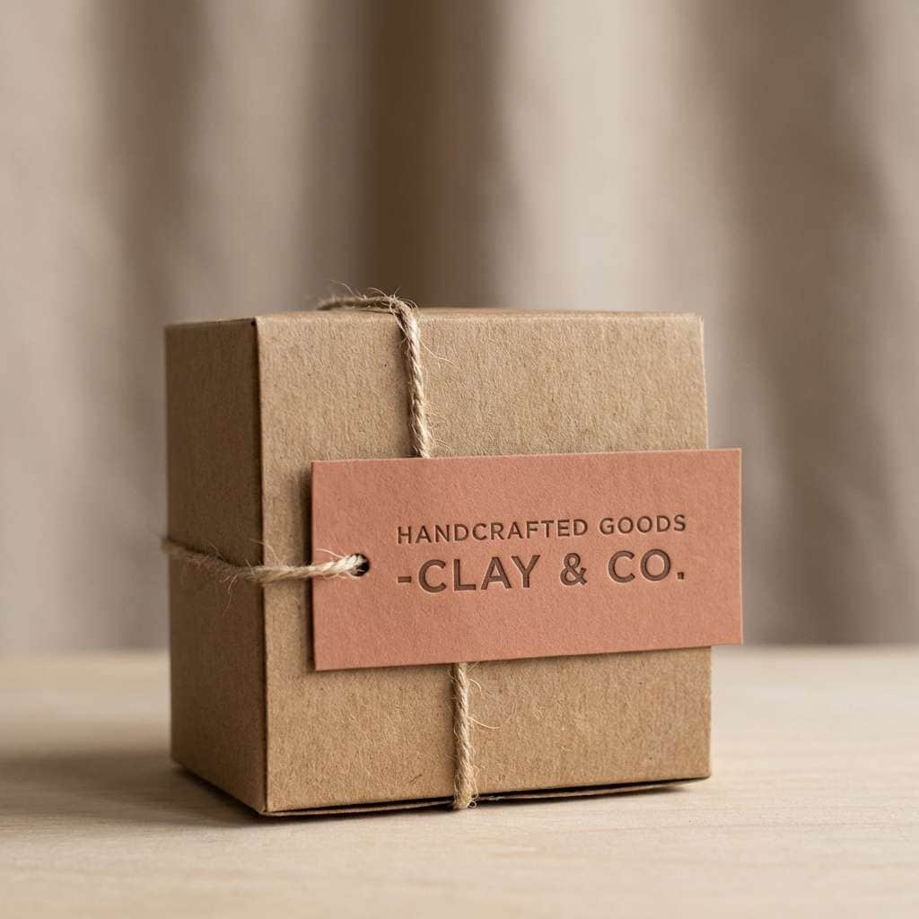 handcrafted packaging label