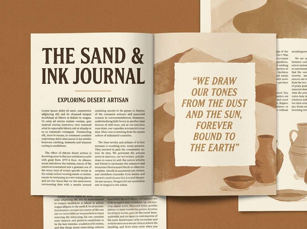 warm editorial spread