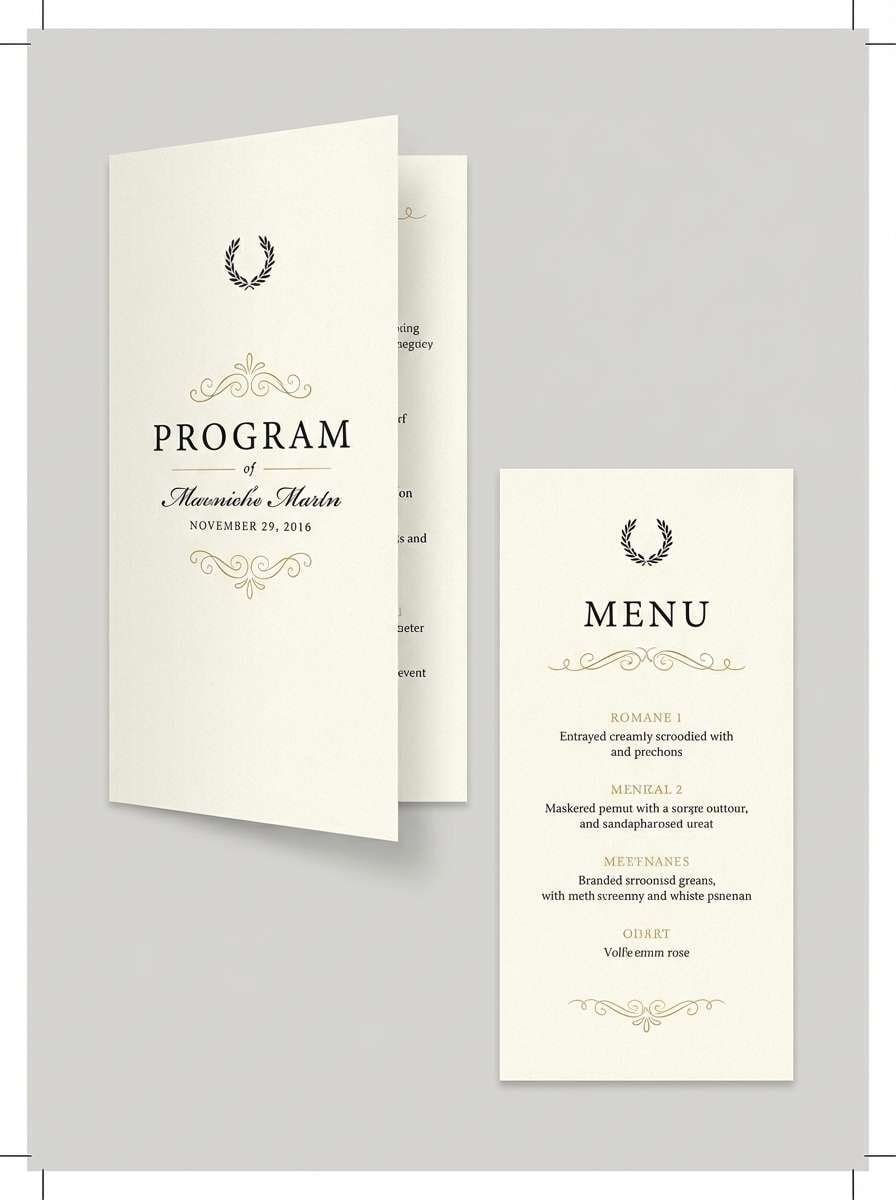 formal menu design