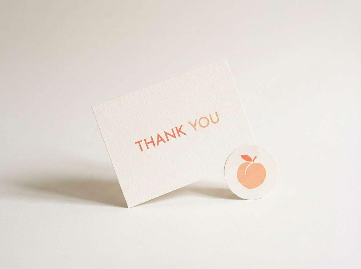 boutique thank you card
