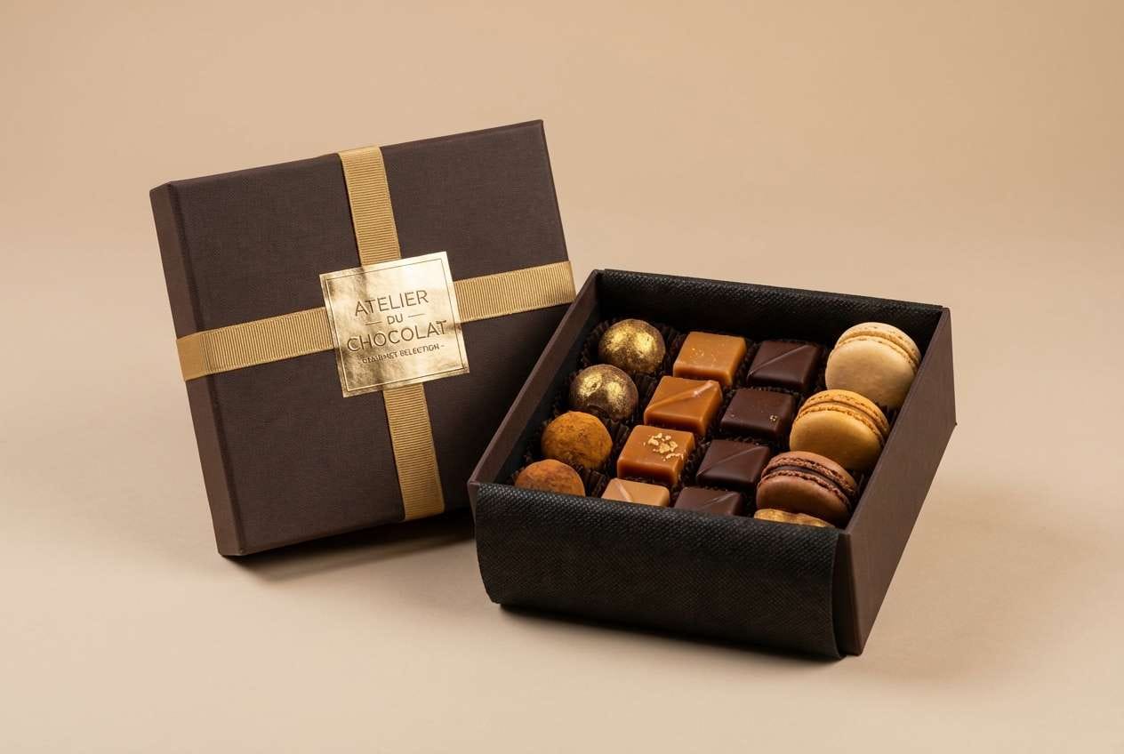 luxury dessert box label