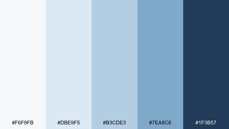 iceberg studio color palette with hex codes