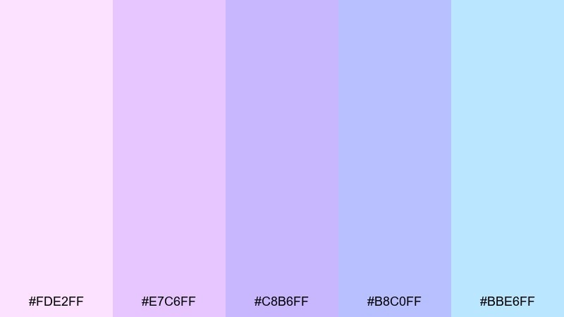 iced cupcake candy color palette with hex codes