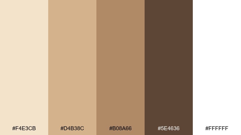 iced mocha shine color palette with hex codes
