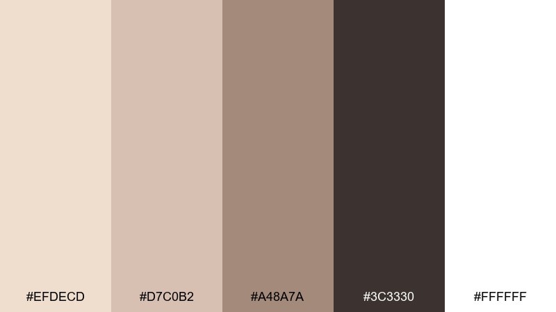 iced mocha ui color palette with hex codes
