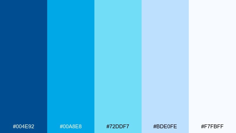 icepop candy blue cyan color palette with hex codes