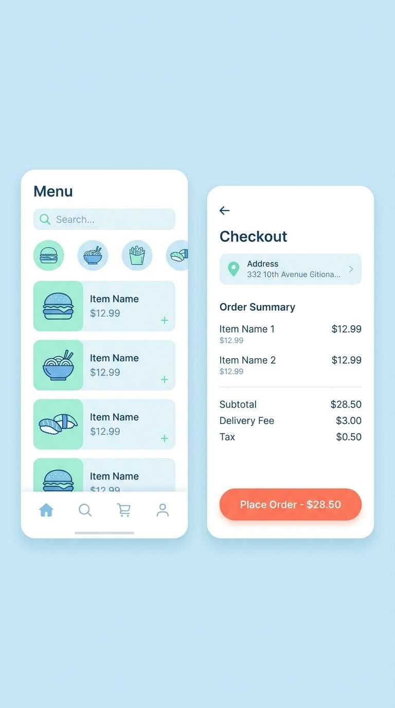 food delivery ui