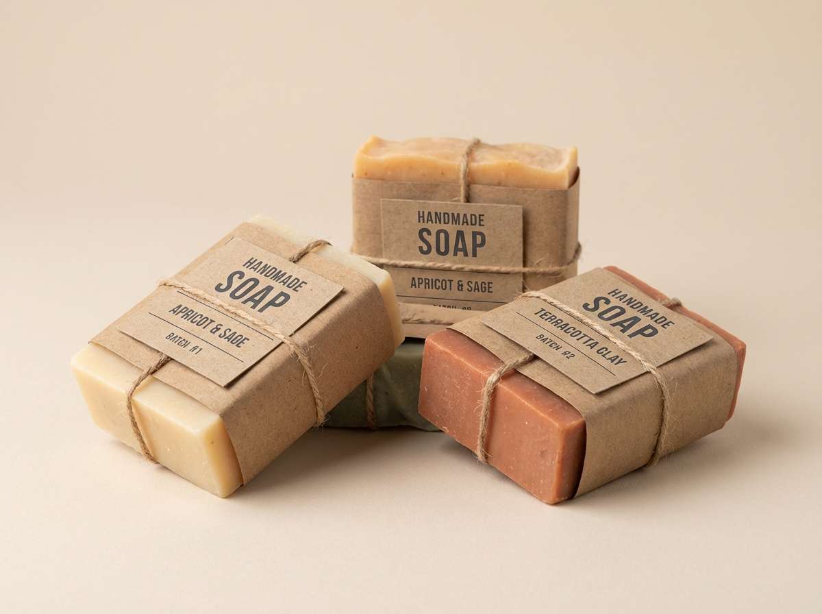 handmade soap packaging mockup