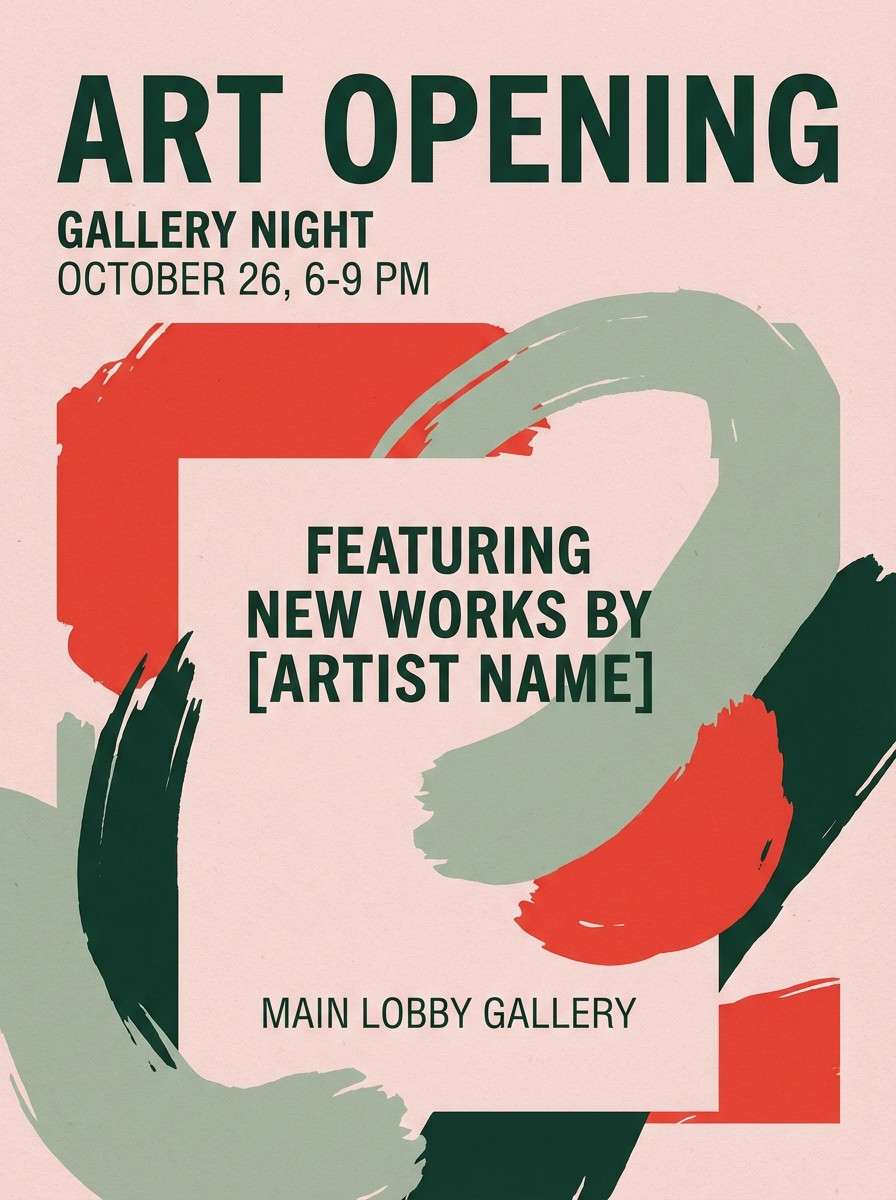 art opening flyer design