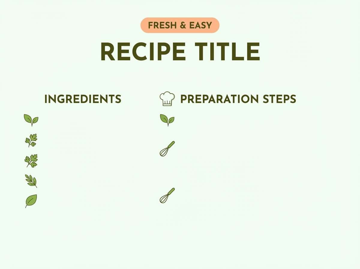 green peach recipe card