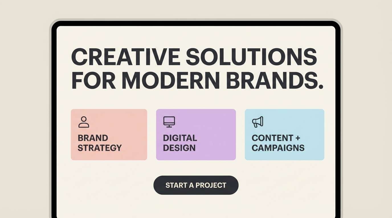 creative agency landing page