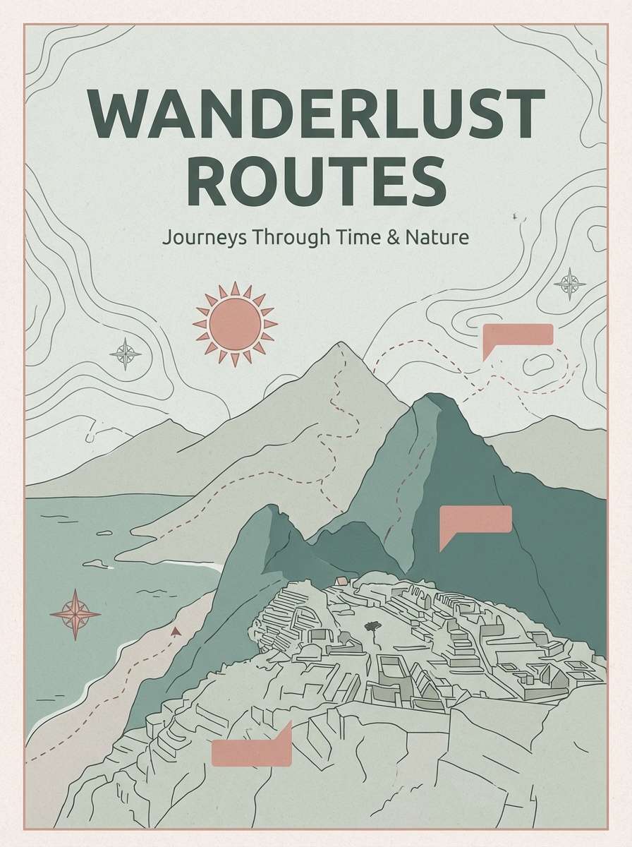 muted travel brochure cover