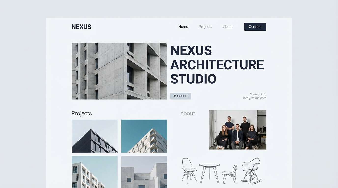 architecture website ui