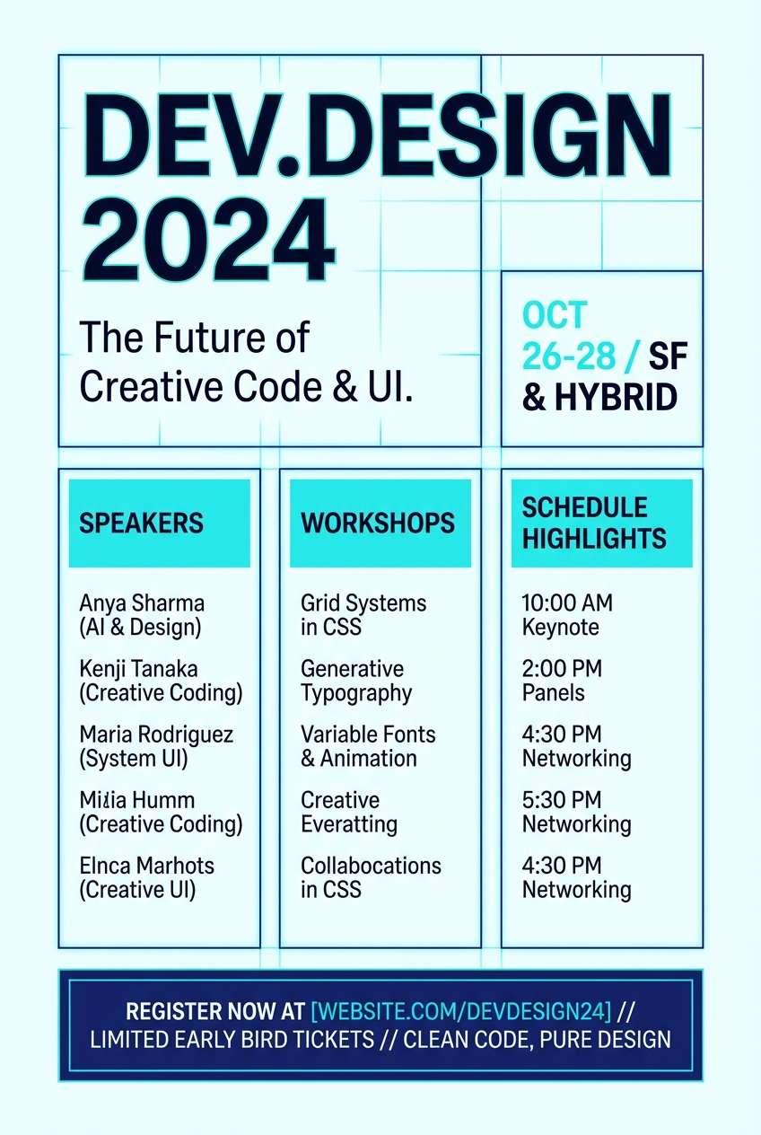 developer conference flyer