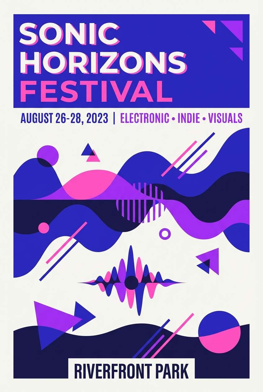 neon festival poster