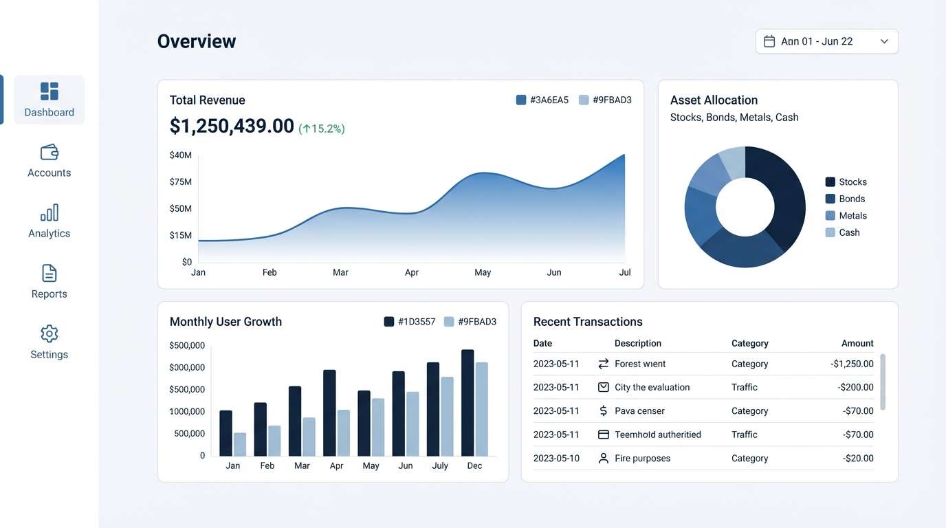 fintech analytics dashboard