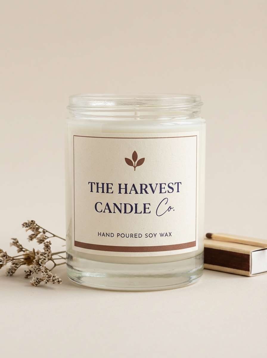 indigo cocoa candle label