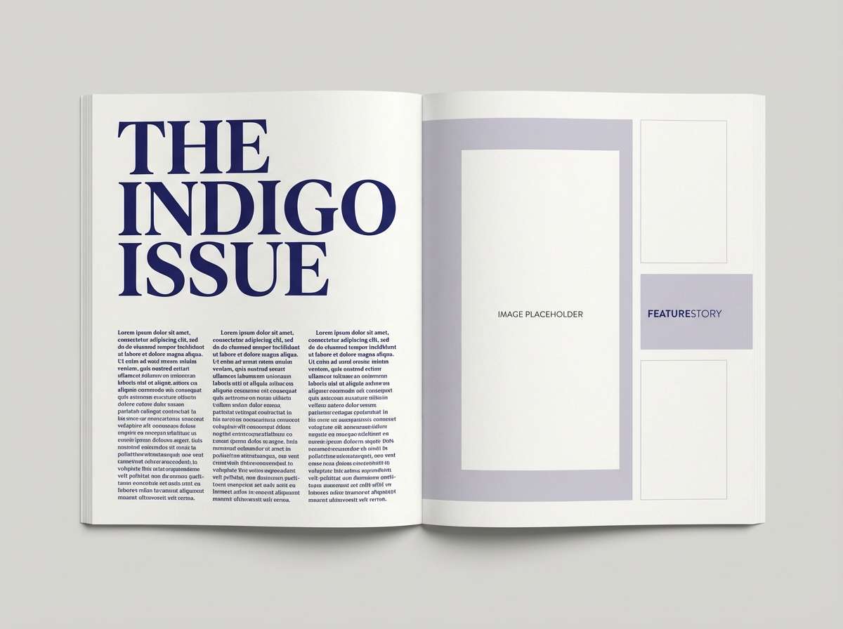 indigo magazine layout design