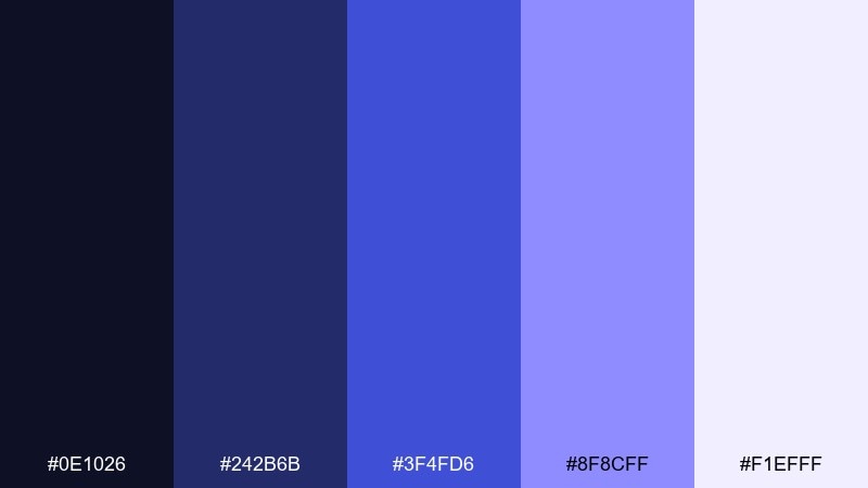 indigo petal blue and violet combination with hex codes